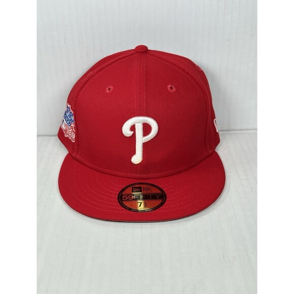 New Era Philadelphia Phillies 1980 World Series 59FIFTY Fitted Hat Cap Sz 7 5/8 - Picture 1 of 5